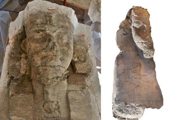 کشف دو مجسمه بزرگ ابوالهول در اقصر مصر